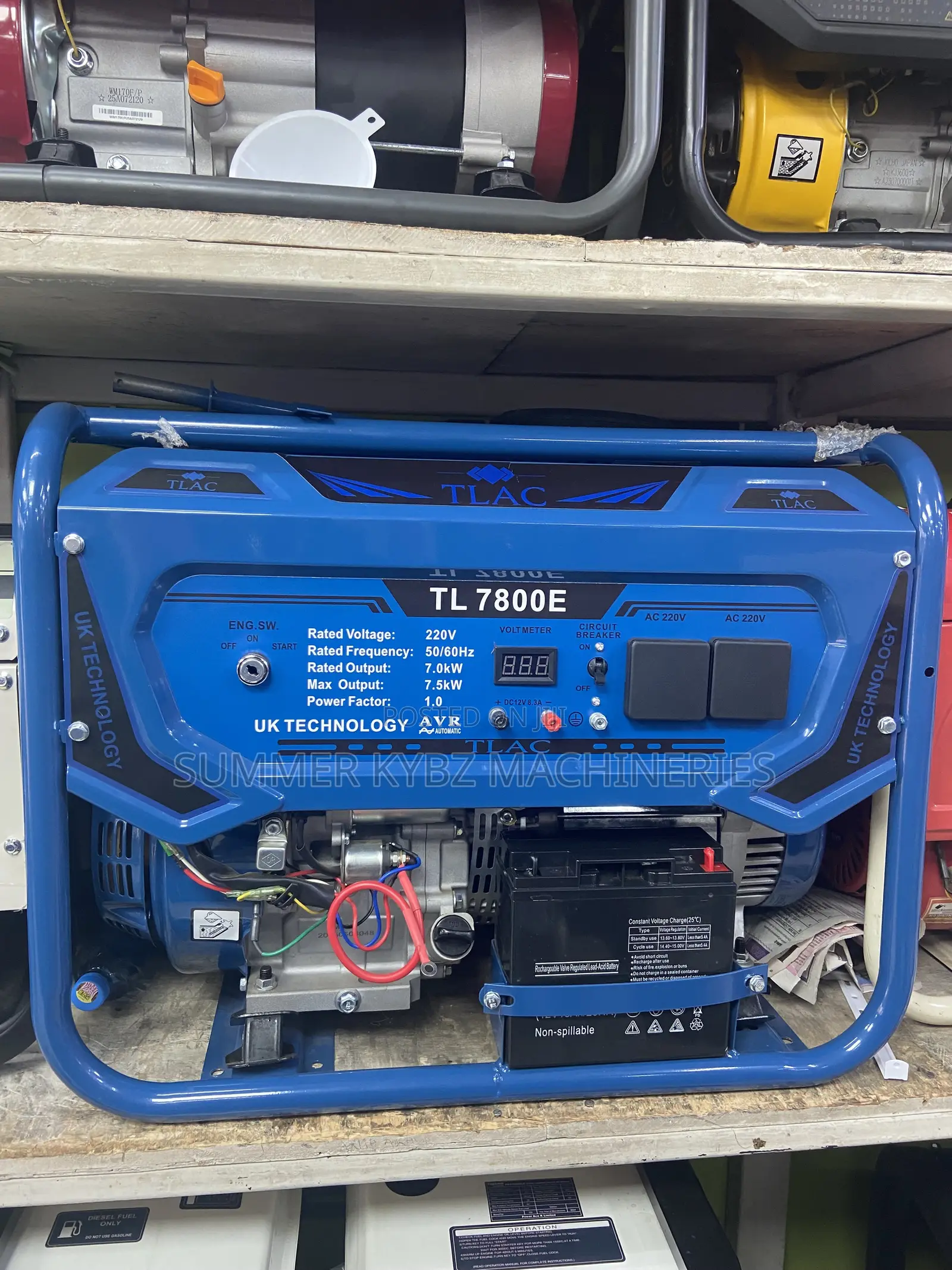 Tlac Tl 7800e Petrol-Powered Generator 7.5kva
