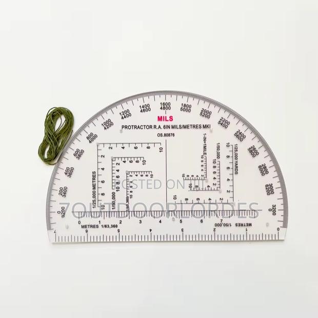 6 Inch Tactical Military Map Protractors- Mil Scale - thumbnail 2