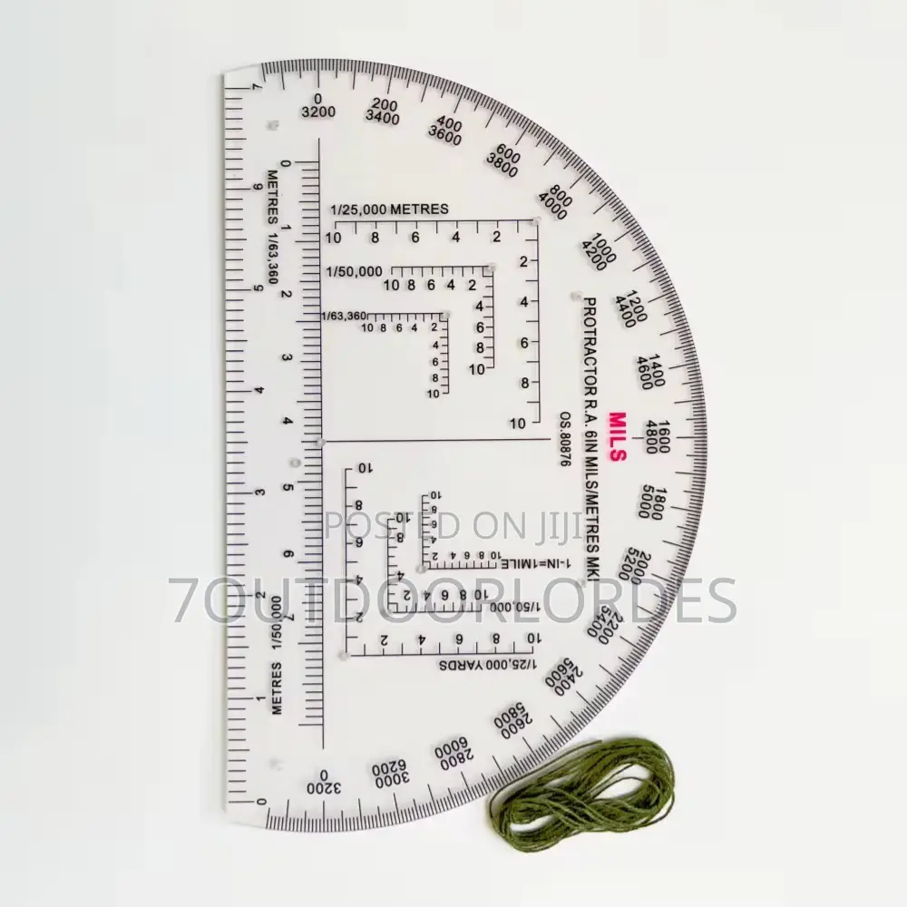 6 Inch Tactical Military Map Protractors- Mil Scale