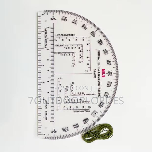 6 Inch Tactical Military Map Protractors- Mil Scale