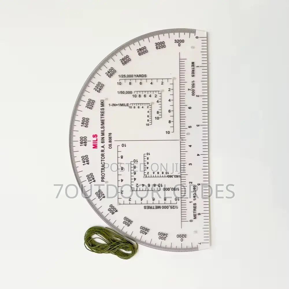 6 Inch Tactical Military Map Protractors- Mil Scale