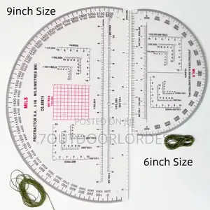 6 Inch Tactical Military Map Protractors- Mil Scale
