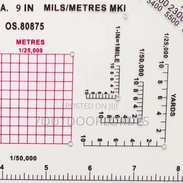9 Inch Tactical Semicircle Protractor – Mils Scale Edition - thumbnail 2