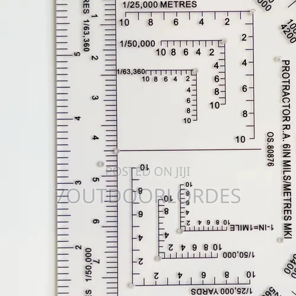 9 Inch Tactical Semicircle Protractor – Mils Scale Edition