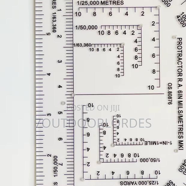 9 Inch Tactical Semicircle Protractor – Mils Scale Edition - thumbnail 4
