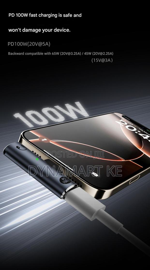Usb Type C to 3.5mm Audio Adapter Pd 100w Fast Charging Dac for iPhone - thumbnail 2