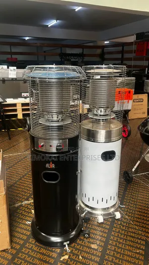 Short Stand Gas Patio Heater 1.35m - Stainless Steel