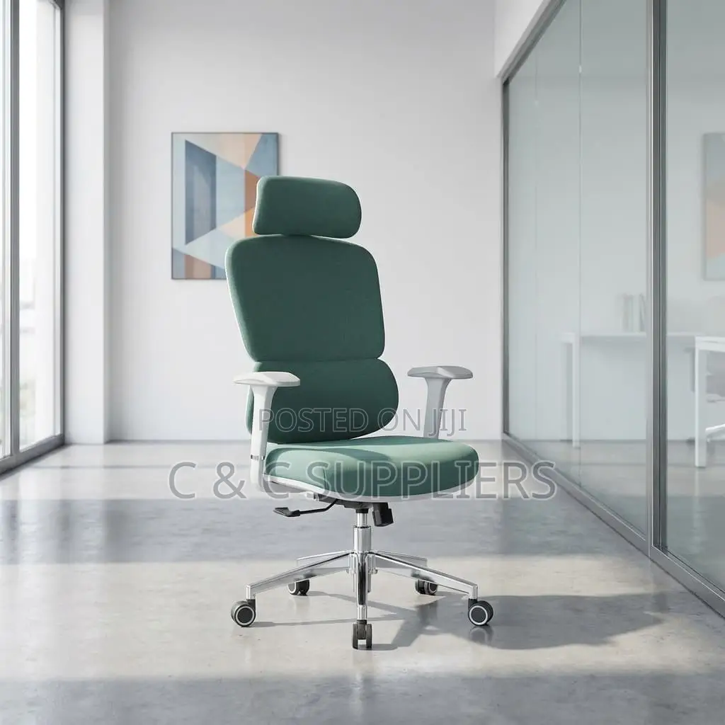 Office Chair; High Back Orthopedic Office Seat With Lumbar Support