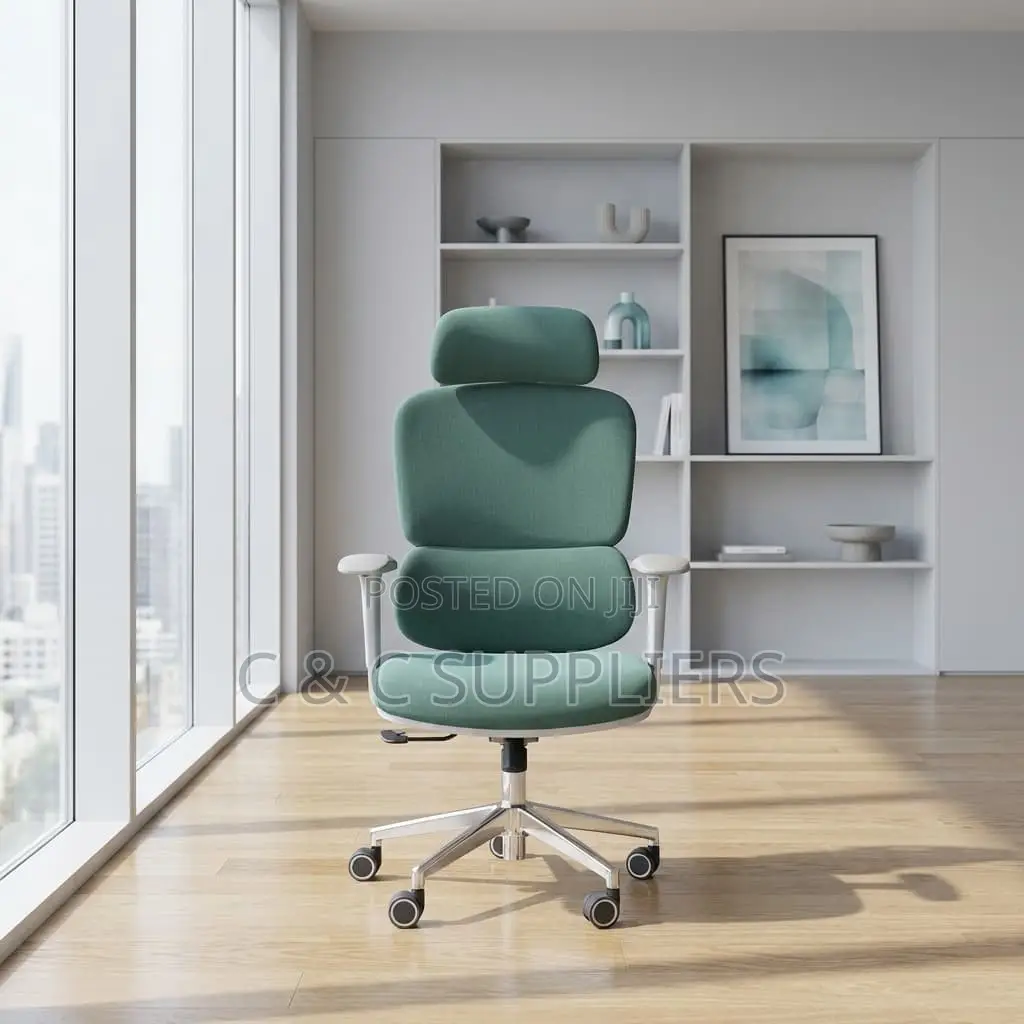 Office Chair; High Back Orthopedic Office Seat With Lumbar Support