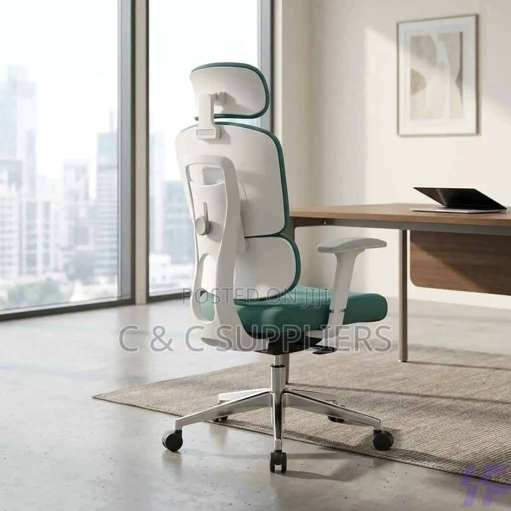 Office Chair; High Back Orthopedic Office Seat With Lumbar Support