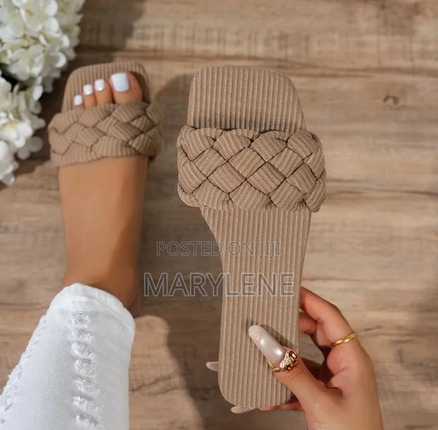 Ladies Braided Flat Sandals - thumbnail 2