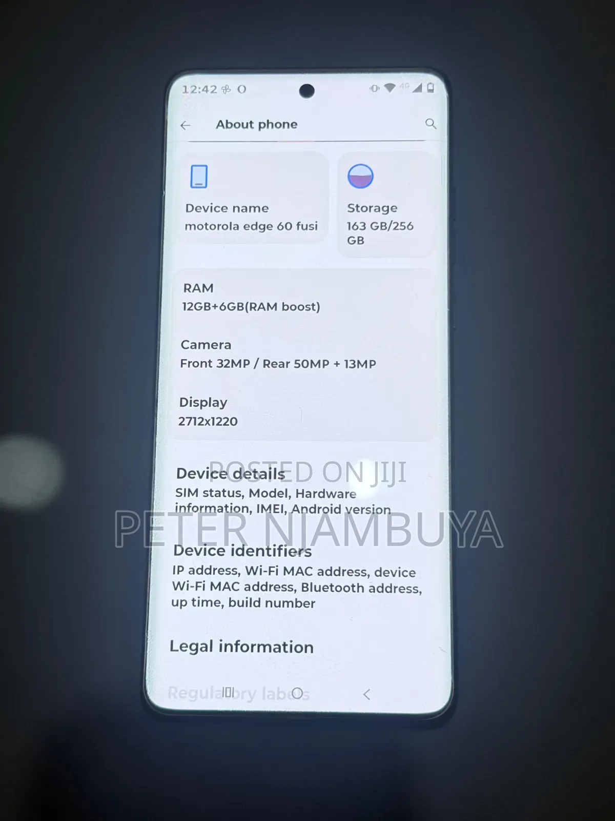 Motorola Edge 60 Fusion 256 GB Gray