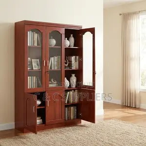 Office Cabinet; Mahogany 3 Door Office Filling Cabinet