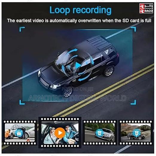 Wi-Fi 1080p Dashcam 3 Lens Front+Cabin+Rear170° Wide View - thumbnail 2