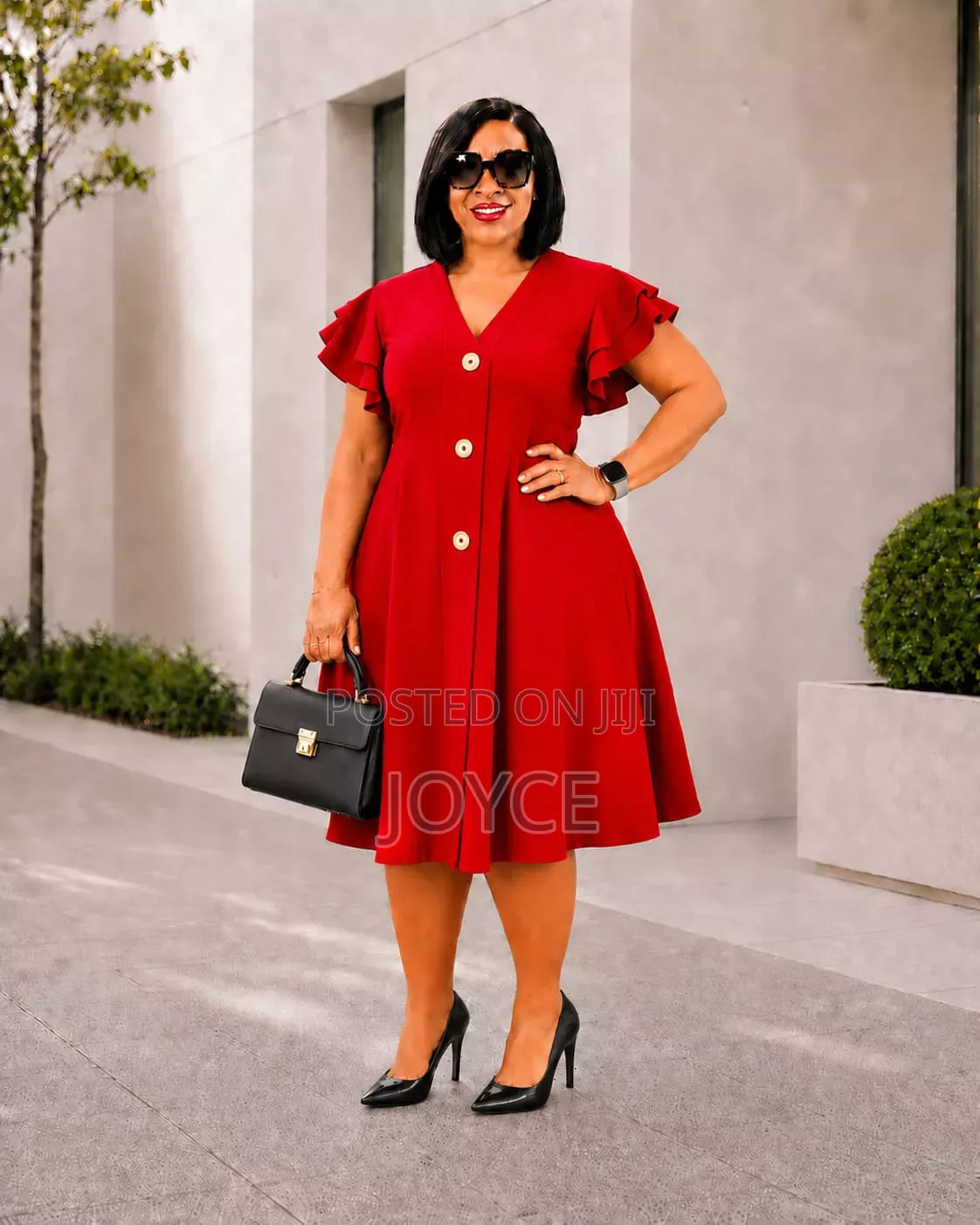 Short-Sleeved Skater Dress