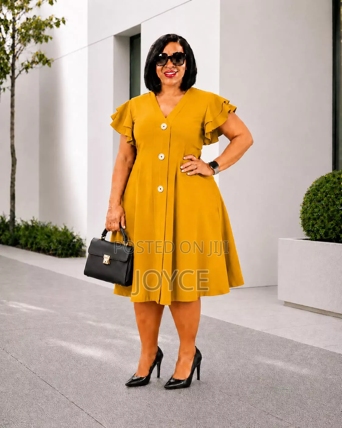 Short-Sleeved Skater Dress