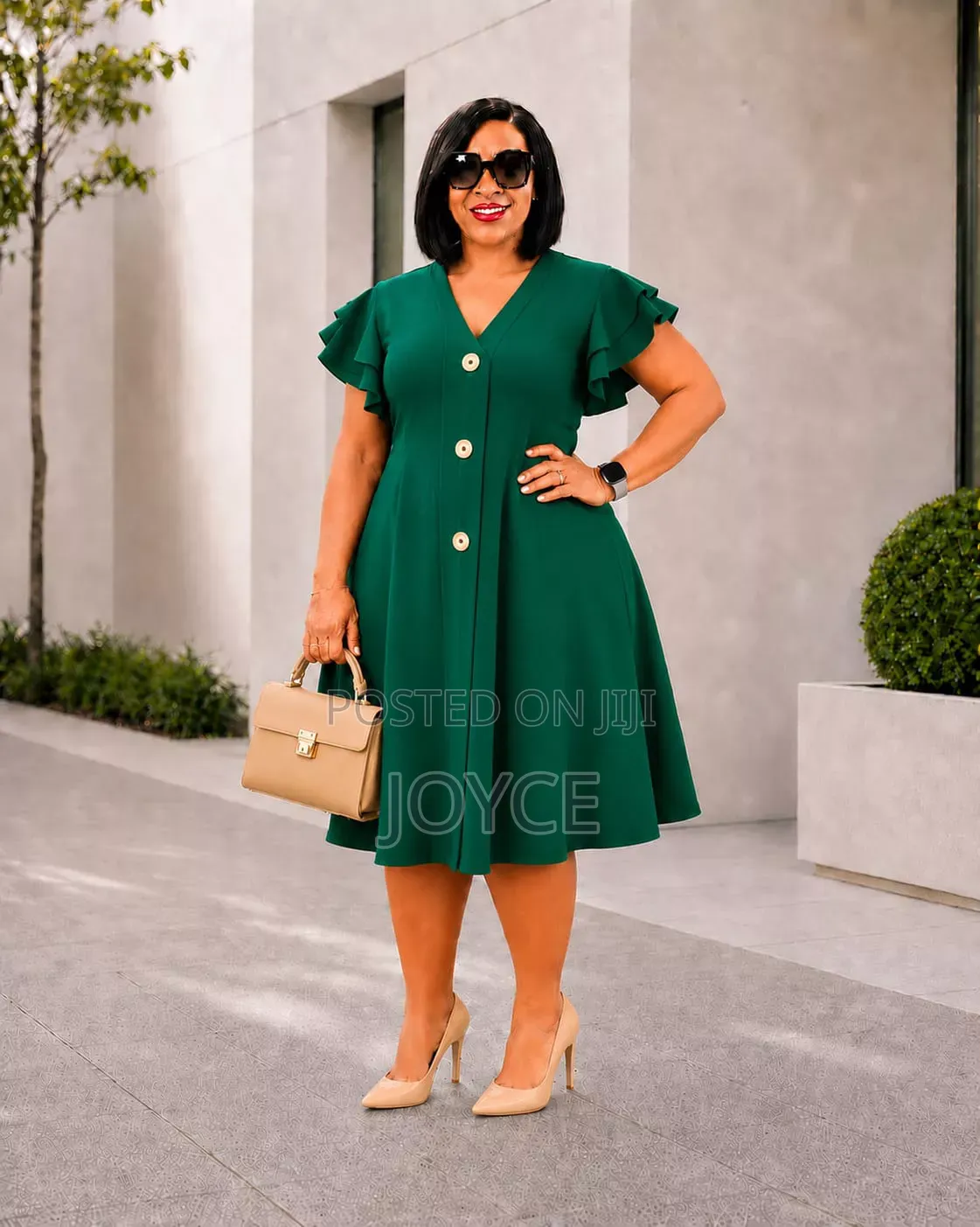 Short-Sleeved Skater Dress