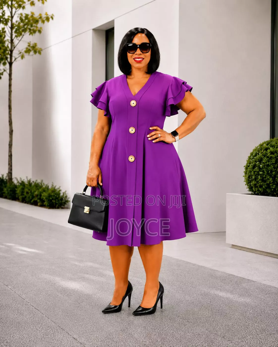 Short-Sleeved Skater Dress