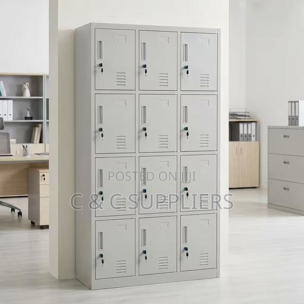 Office Cabinet; Steel 12 Door Office Locker Cabinet