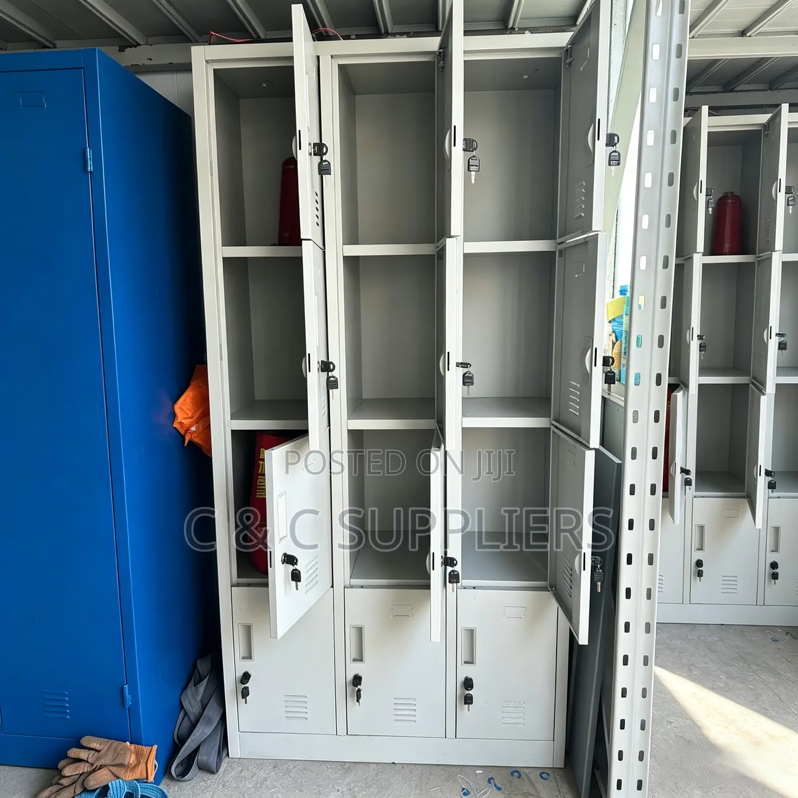 Office Cabinet; Steel 12 Door Office Locker Cabinet