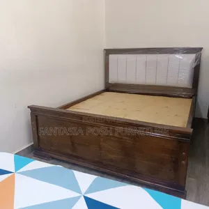 Brown Wooden Bed 5 by 6