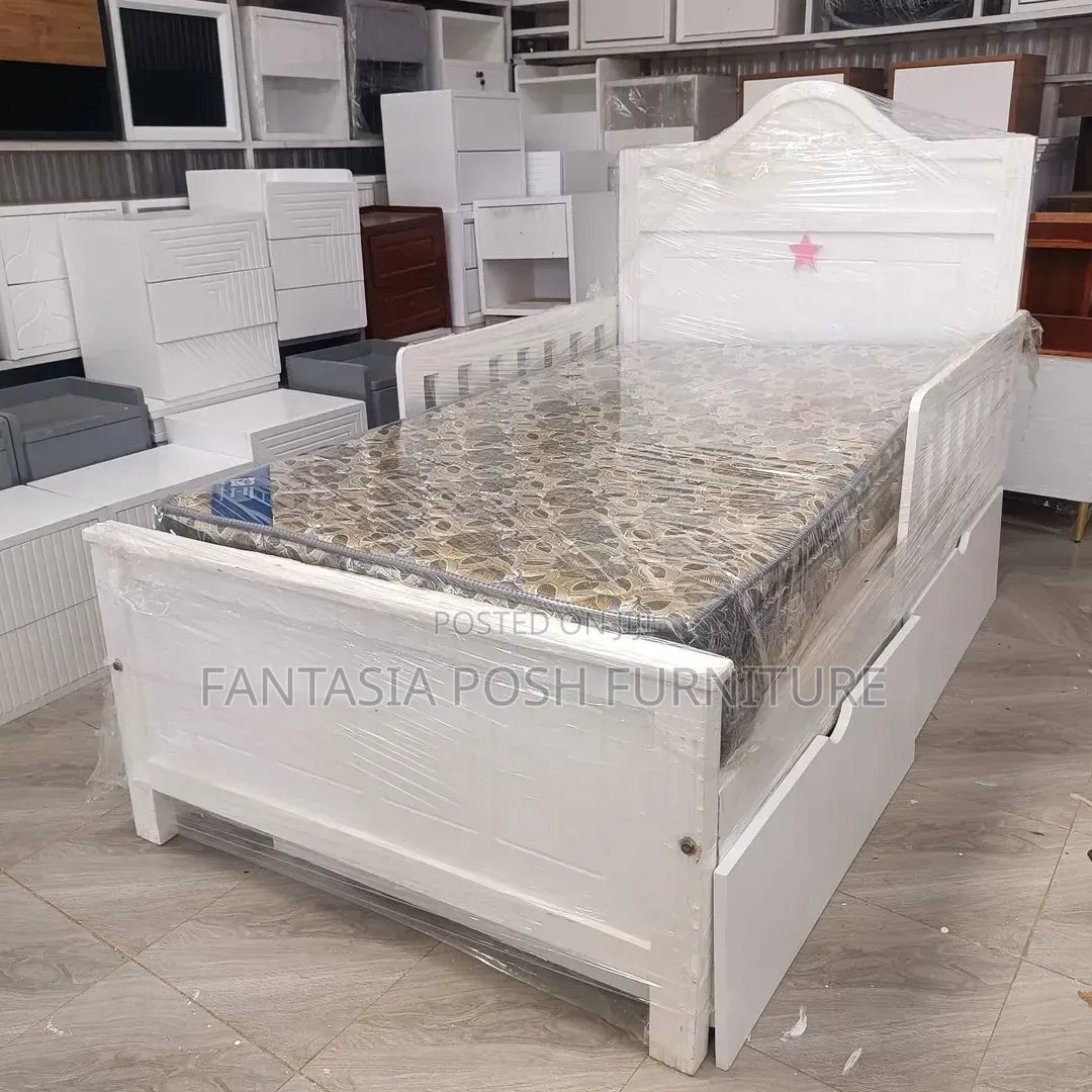 White Kids Bed With Storage