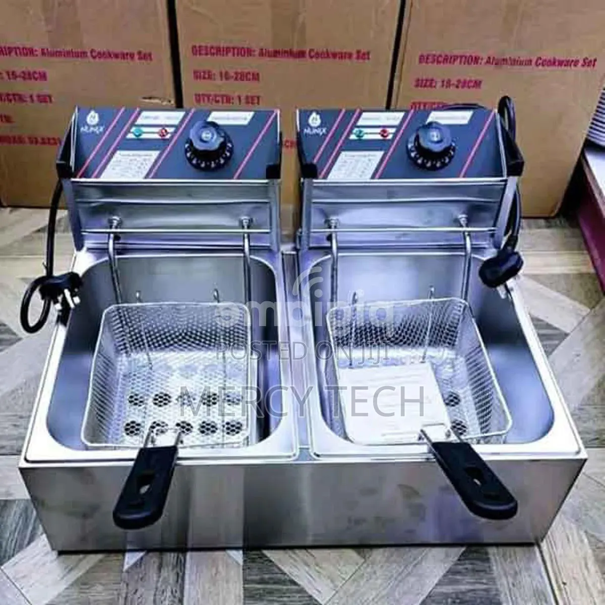 Nunix Double Tank 6+6l Stainless Steel Deep Fryer