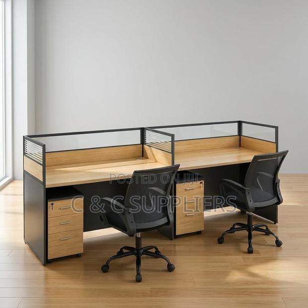 Office Workstation; Straight 2 Persons Office Work Desk - thumbnail 2