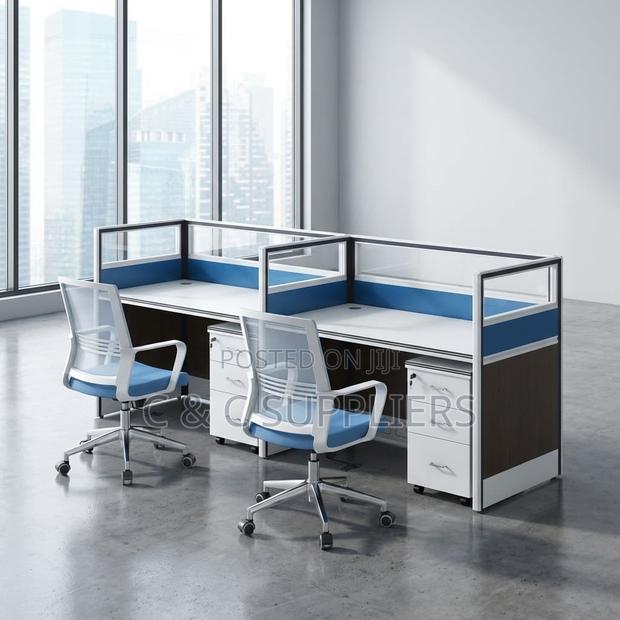 Office Workstation; Straight 2 Persons Office Work Desk - thumbnail 3