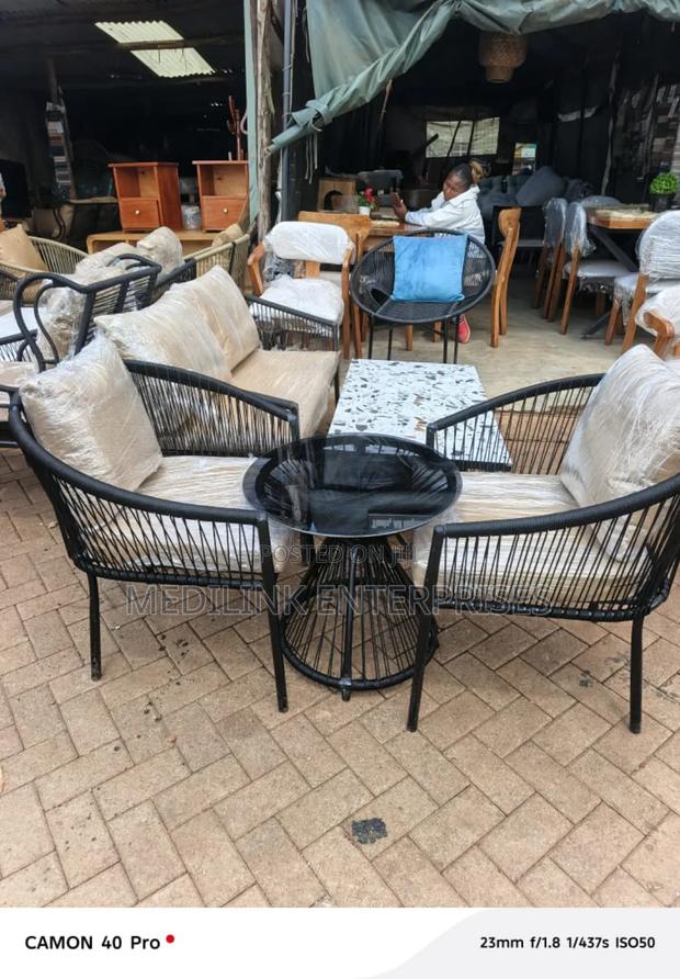 Kingman Metallic Upholstered Two Seater Set