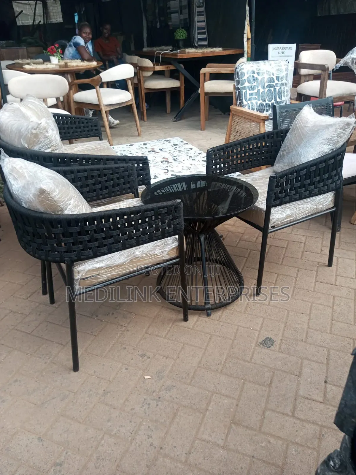 Tropitane Metallic Handwoven 2-Seater Balcony Set
