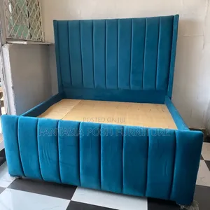 Blue Velvet Bed 5 by 6
