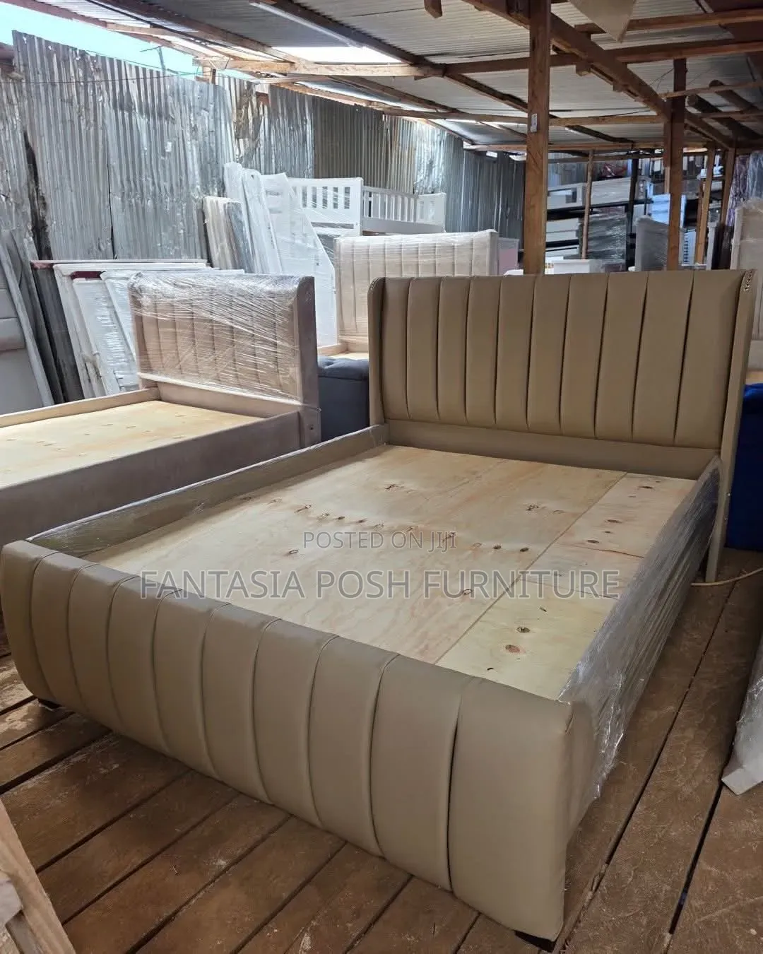Brown Soft Fabric Bed (5 by 6)