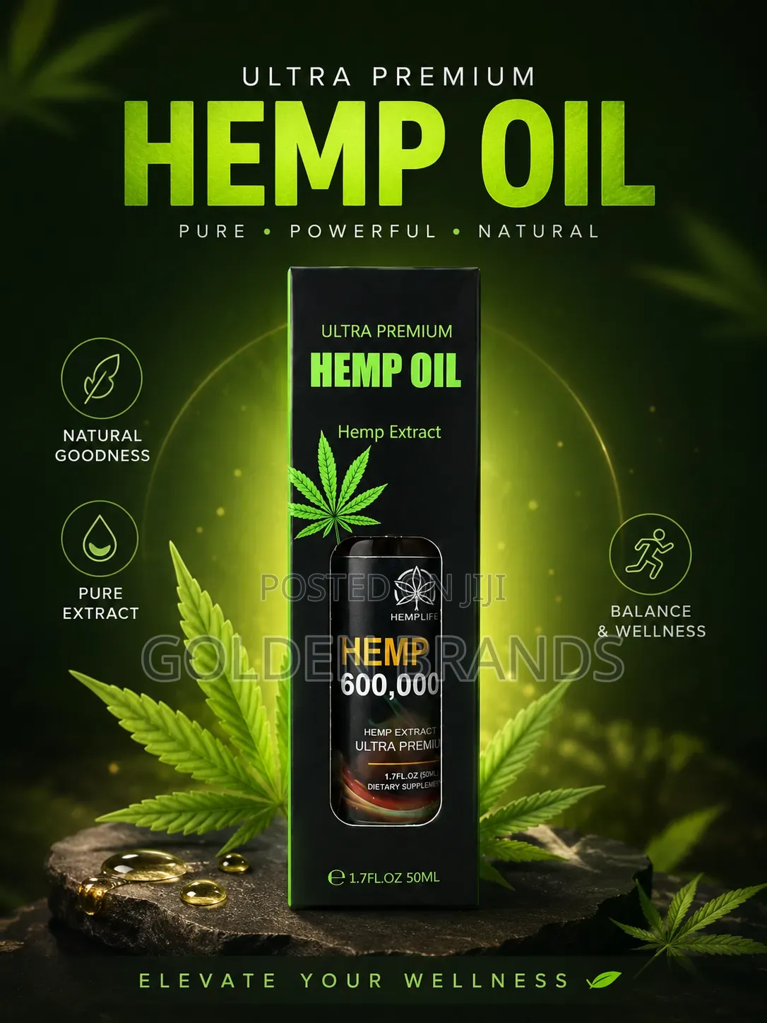 Super Natural Hemp Oil 50ml, Wednesday Offer Only