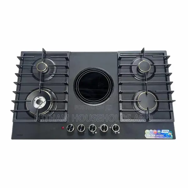 Bolesi Built in Gas Hob (4 Gas Burners + 1 Ceramic Electric Zone)