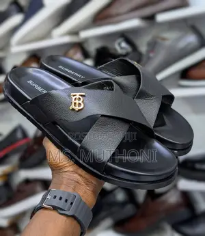 Assorted Brands(Dior , Burberry ,Givenchy)Black Men Sandals