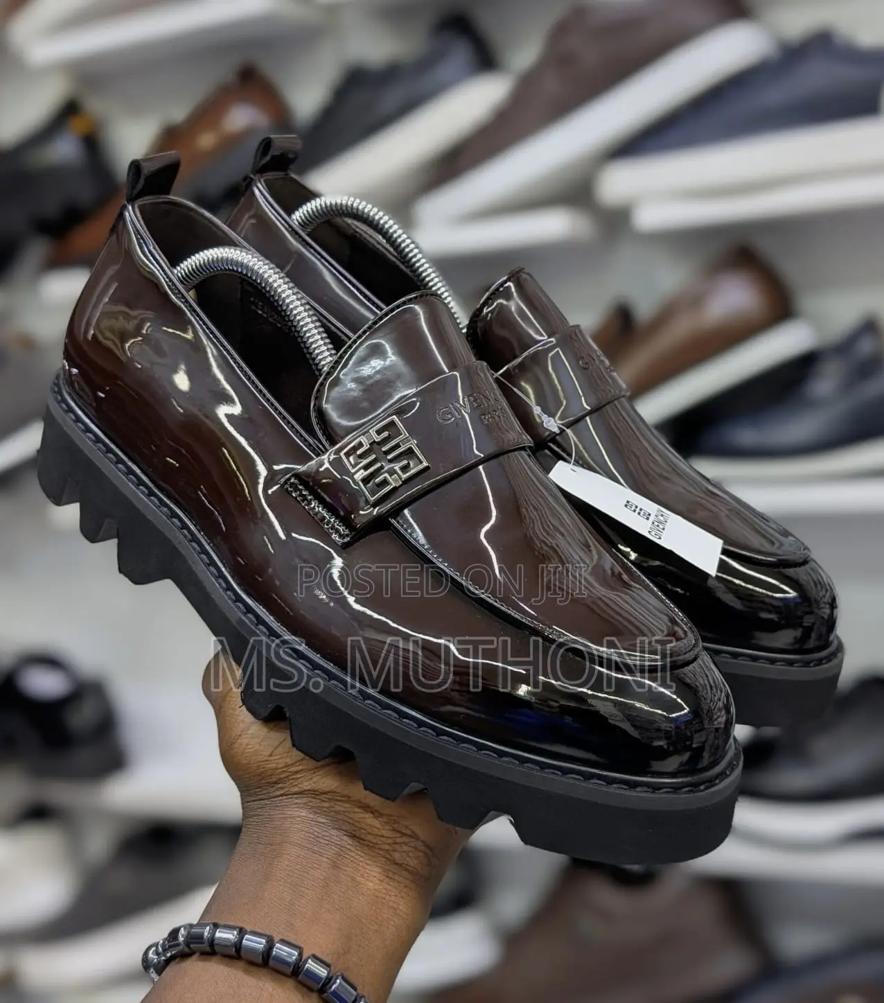 Wet Look Givenchy Paris Chunk Lug Sole Loafers Size 40-45