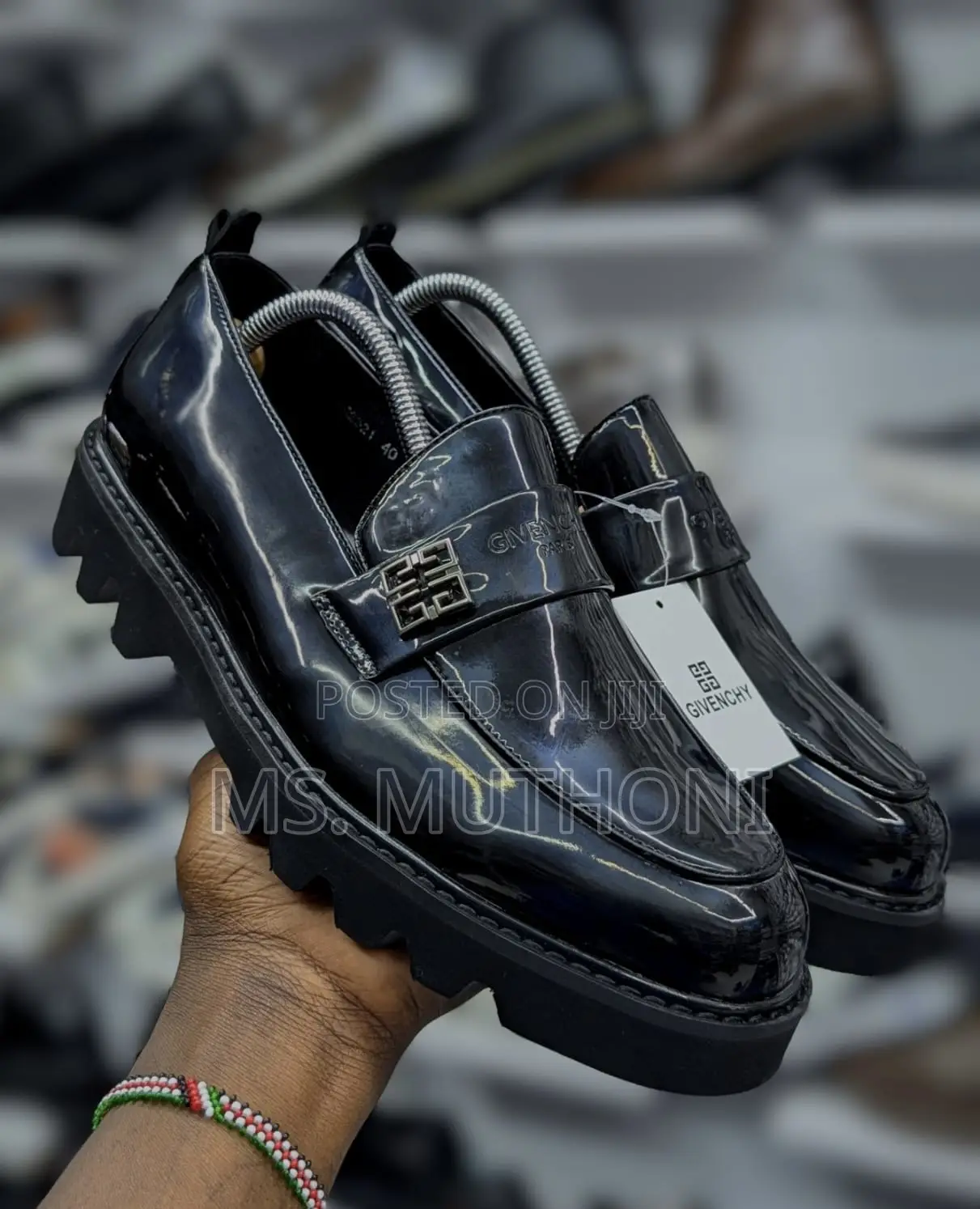 Wet Look Givenchy Paris Chunk Lug Sole Loafers Size 40-45
