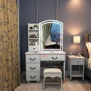 Dressing Table; High-End Led Dressing Table With Stool