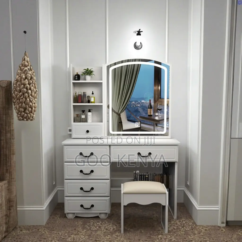 Dressing Table; High-End Led Dressing Table With Stool