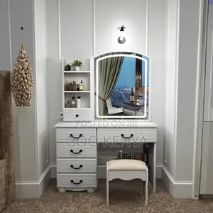 Dressing Table; High-End Led Dressing Table With Stool