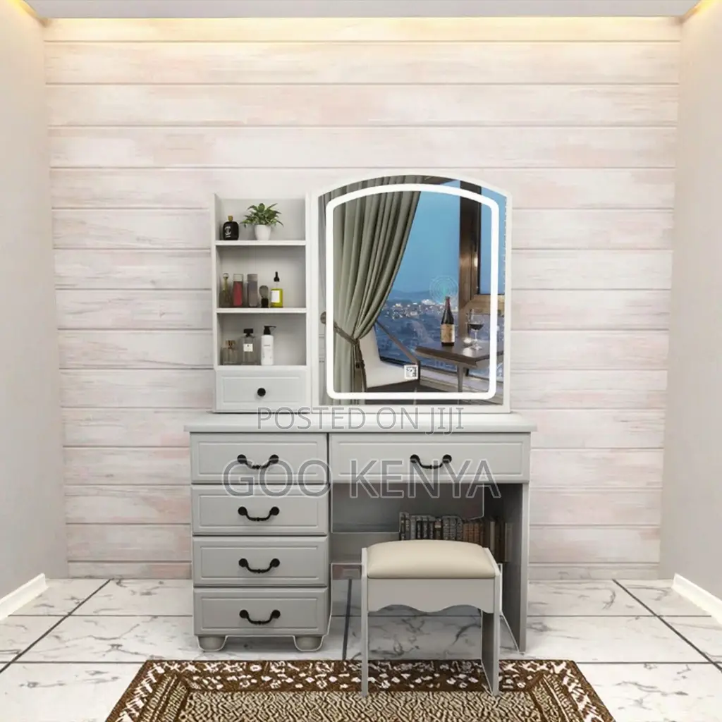 Dressing Table; High-End Led Dressing Table With Stool