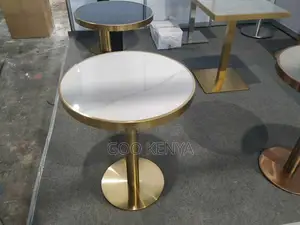 Dining Table; Elegant White Marble Dining Table for 4 People