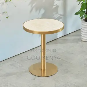 Dining Table; Elegant White Marble Dining Table for 4 People