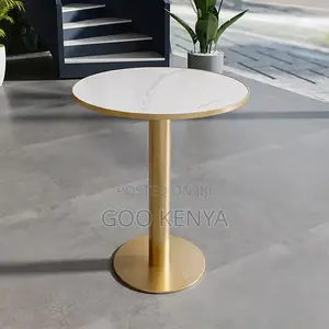 Dining Table; Elegant White Marble Dining Table for 4 People