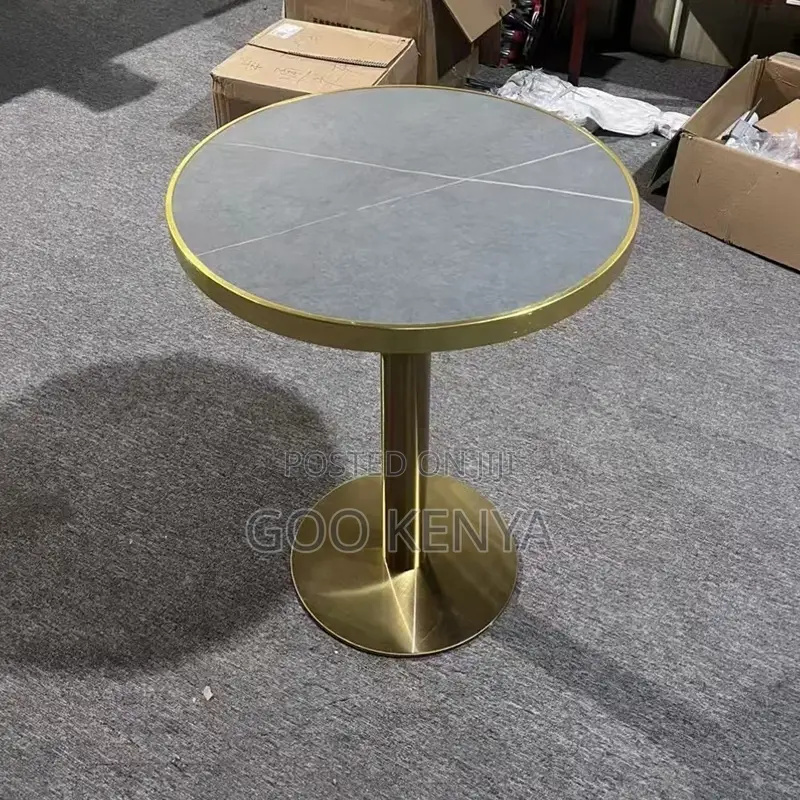 Dining Table; Elegant White Marble Dining Table for 4 People