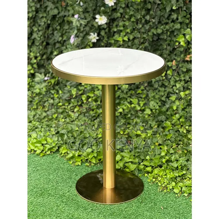 Dining Table; Elegant White Marble Dining Table for 4 People