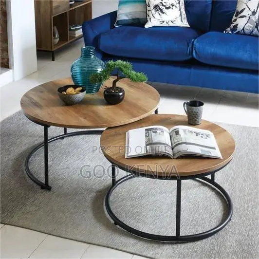 Coffee Table; Luxury Round Nesting Coffee Table Set