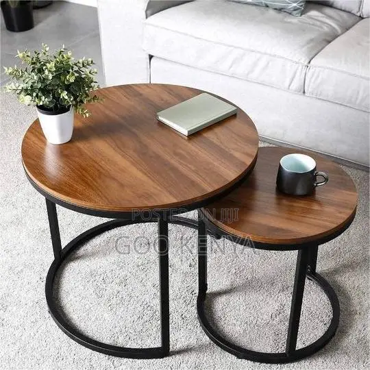 Coffee Table; Luxury Round Nesting Coffee Table Set