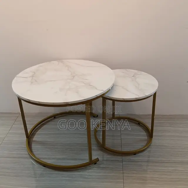 Coffee Table; Luxury Round Nesting Coffee Table Set